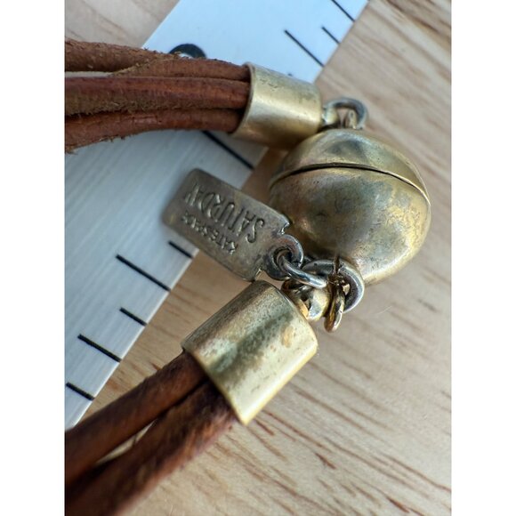 Kate Spade Saturday New York Beaded Confetti Statement Necklace W/ Leather Cord - Picture 14 of 16